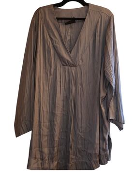 Lane Bryant Gray Satin-Look Blouse plus size 28